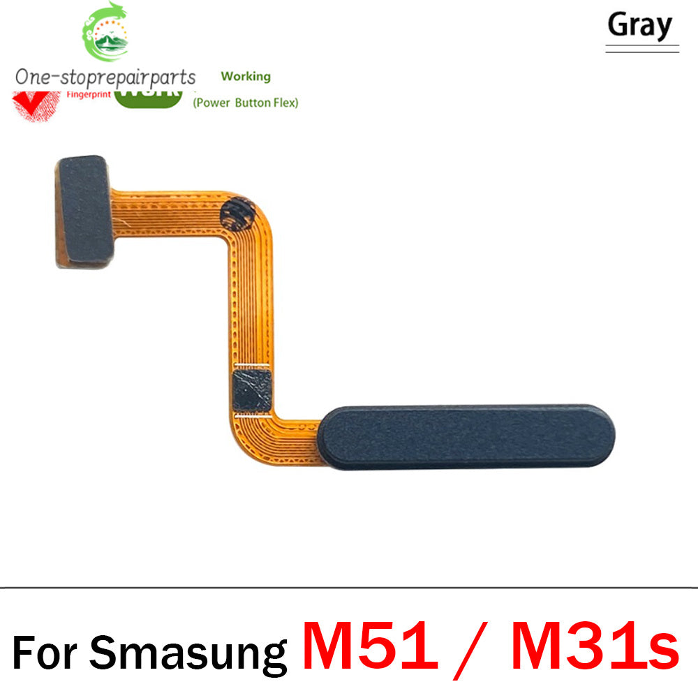 Home Button FingerPrint Touch ID Sensor Flex Cable For Samsung M22 M52 M62 M23 M14 M51 M31s 4G 5G Replacement Parts Samsung phone repair parts