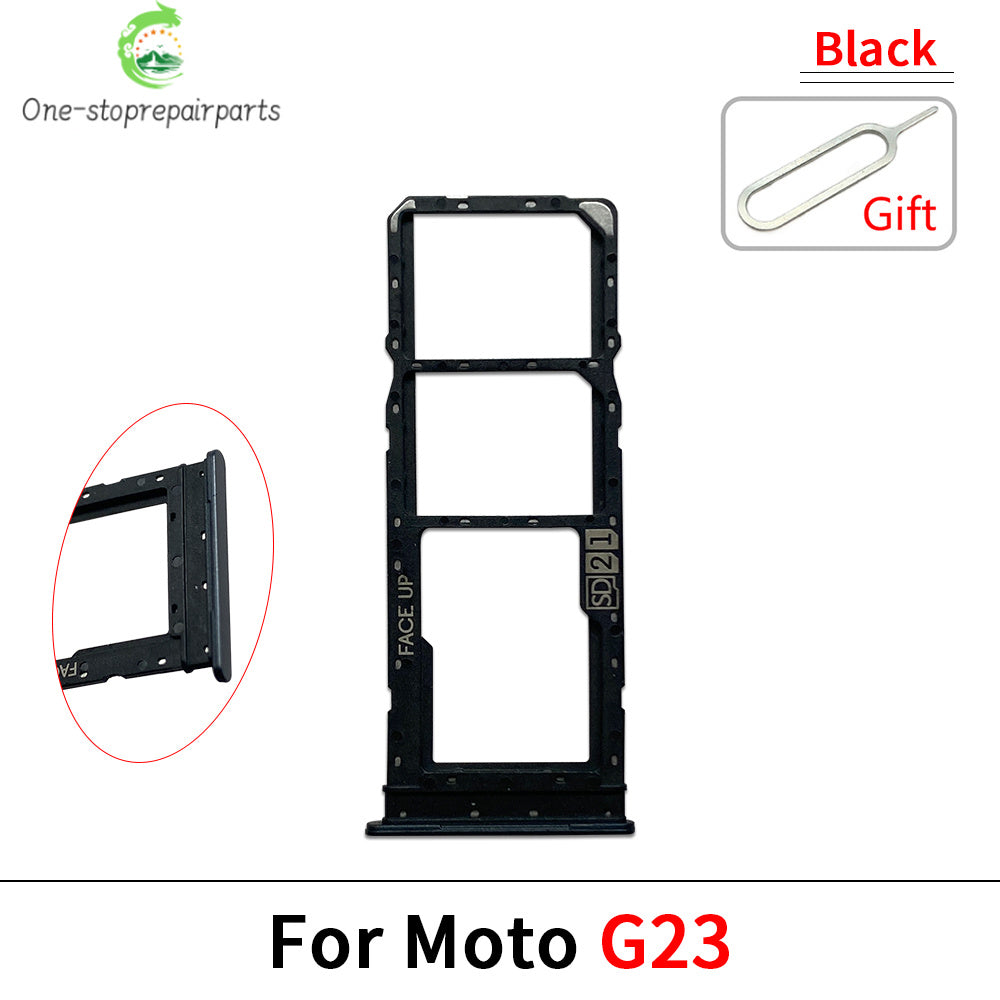 10Pcs/Lot, SIM Card Tray Slot Holder Adapter Accessories For Motorola Moto G13 G23 G53 G73 Motorola phone repair parts