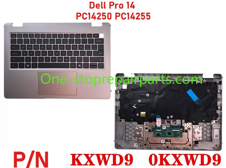 Dell Pro 14 PC14250 PC14255  lcd back cober uppler palmrest bezel bottom hinge cover keyboard touchpad 0K2C6C 0DK0V6 0MCMRV