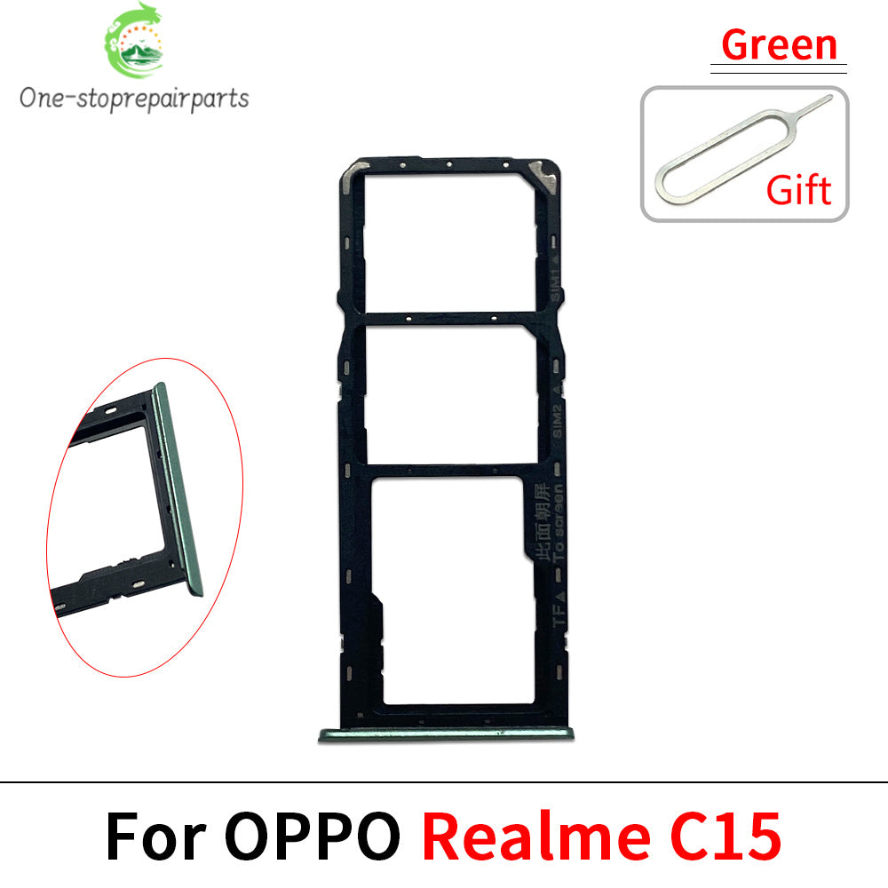 New For OPPO Realme C15 C31 C33 C25 C17 C12 SIM Card Slot SD Card Tray Holder Adapter Realme phone repair parts