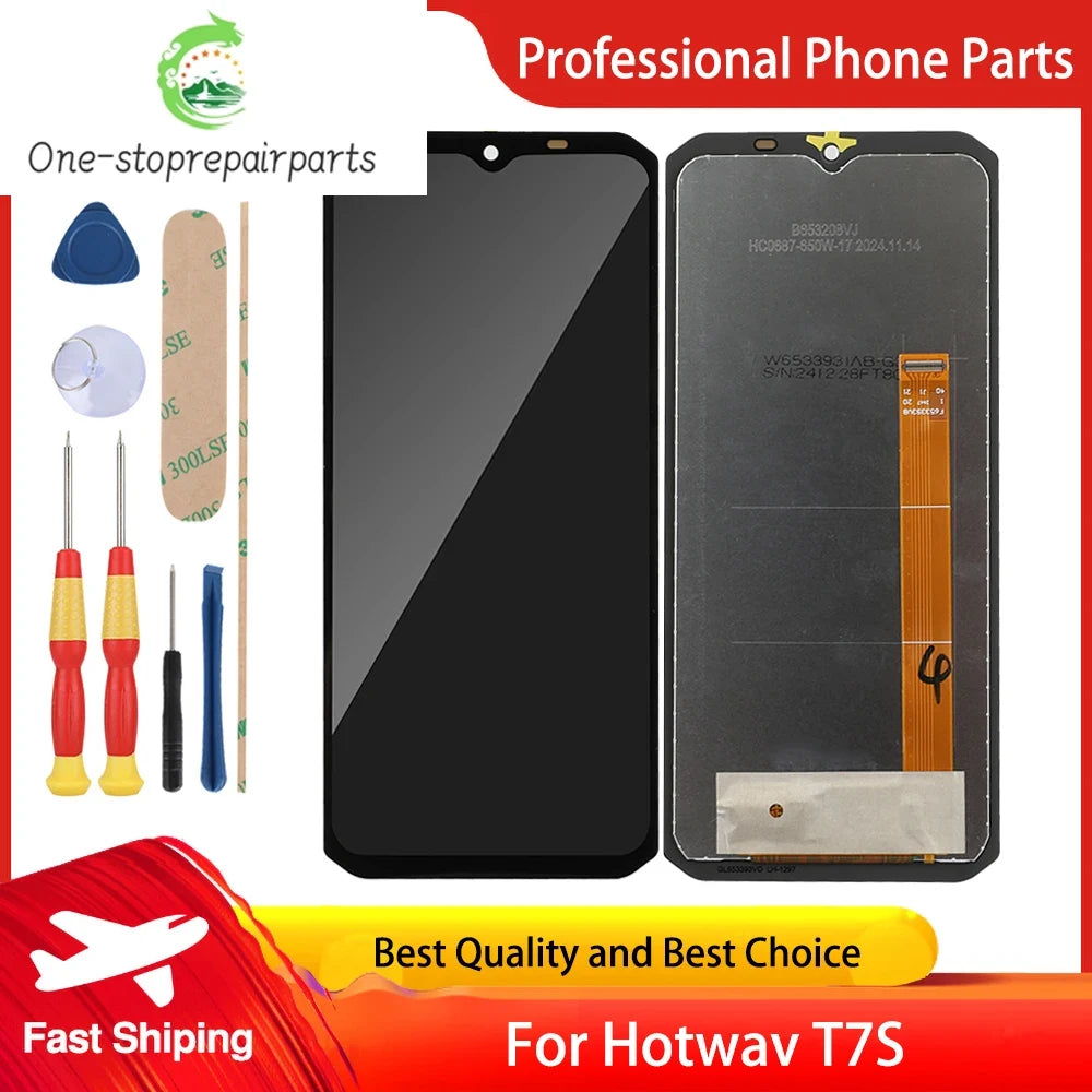 100% New LCD Display For Hotwav T7 T7S T7 Pro Touch Screen Digitizer 6.52 Inch Assembly Digitizer Replace Accessories Free Tools Other brand Phone repair parts