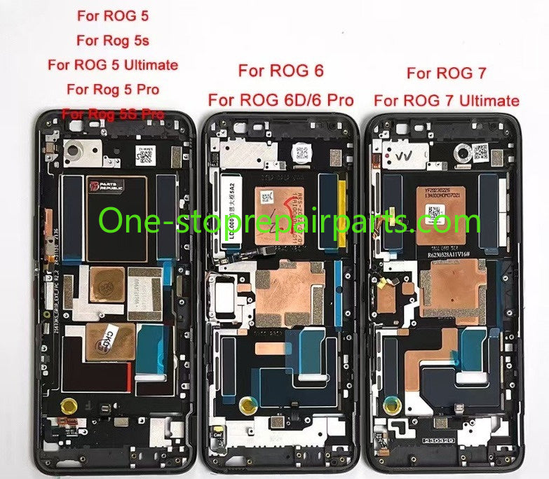 LCD touch screen assembly for ASUS ROG Phone 5 5s 6 Pro 6D 7 Pro Series Ultimate AI2201 AI2203 AI2205 EXP21 zs675kw zs673ks zs676ks i005DA touch panel digitizer frame glass