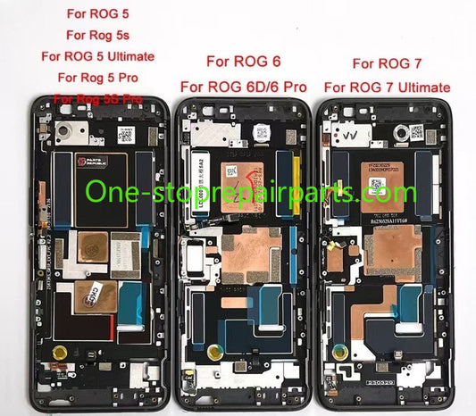 LCD touch screen assembly for ASUS ROG Phone 5 5s 6 Pro 6D 7 Pro Series Ultimate AI2201 AI2203 AI2205 EXP21 zs675kw zs673ks zs676ks i005DA touch panel digitizer frame glass