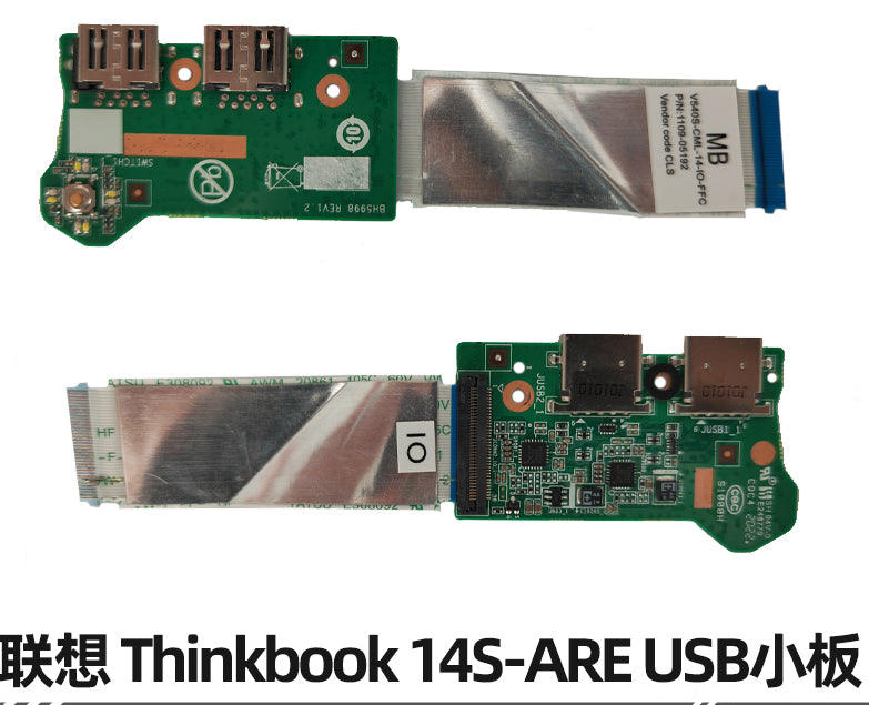 (Shipping fee not include)原装forLenovo Thinkbook 14S-ARE 14S-IML USB小板 开关小板5C50S25017