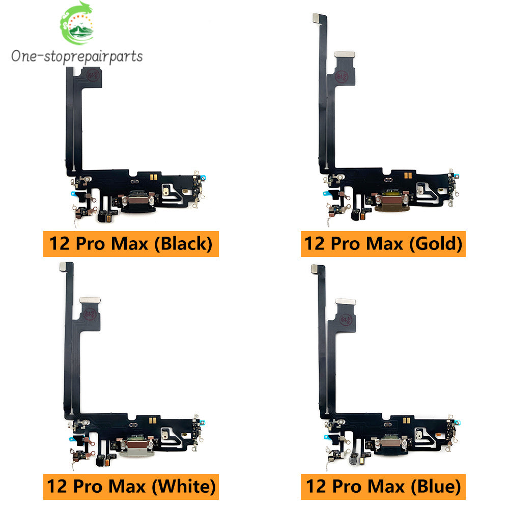 New USB Charging Port Charger Board Flex Cable For iPhone 12 Pro 12Pro Max Mini Dock Connector With Microphone iPhone phone repair parts