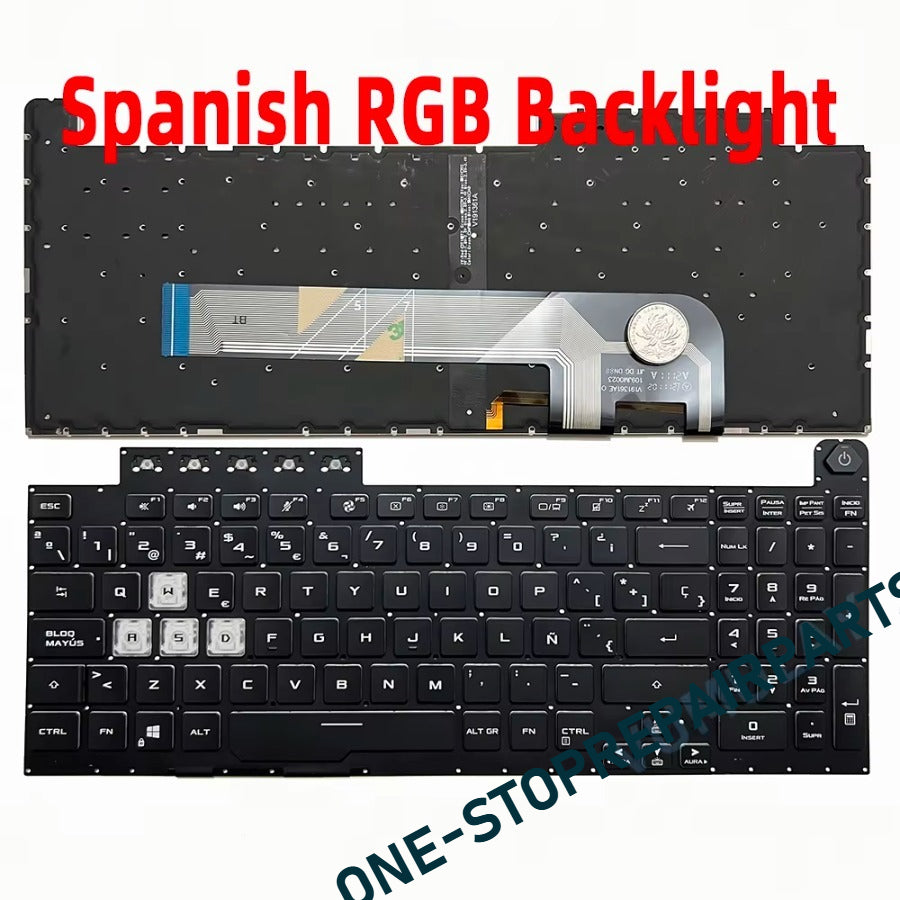 Spanish Backlit Keyboard for ASUS FX506 FX506U FX506IH FX506L FX506LI FA506 FA506Q FA506U FX706 FX706U FX706II FX706LI FA706 ASUS laptop repair parts