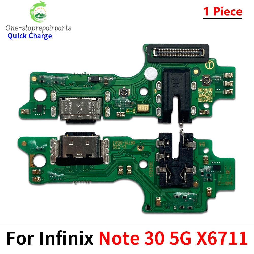USB Charge Port Dock Connector Charging Board Flex Cable For infinix Note 7 8 8i 12 30 40 Pro 5G Smart 5 6 7 Plus Zero 8 X Pro  infinix phone repair parts