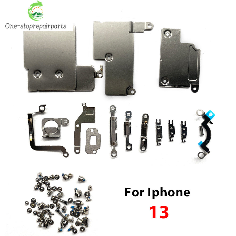 Full Inside Small Metal Holder Bracket Shield Plate Set Kit Full Screws Waterproof For iPhone 11 12 13 14 15 Pro Max 14 Plus iPhone phone repair parts