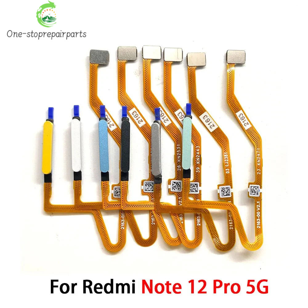 For Xiaomi Redmi Note 12 Pro Plus 4G 5G Home Button Fingerprint Sensor Flex With Power Key Button Flex Cable  Xiaomi  Xiao mi phone repair parts