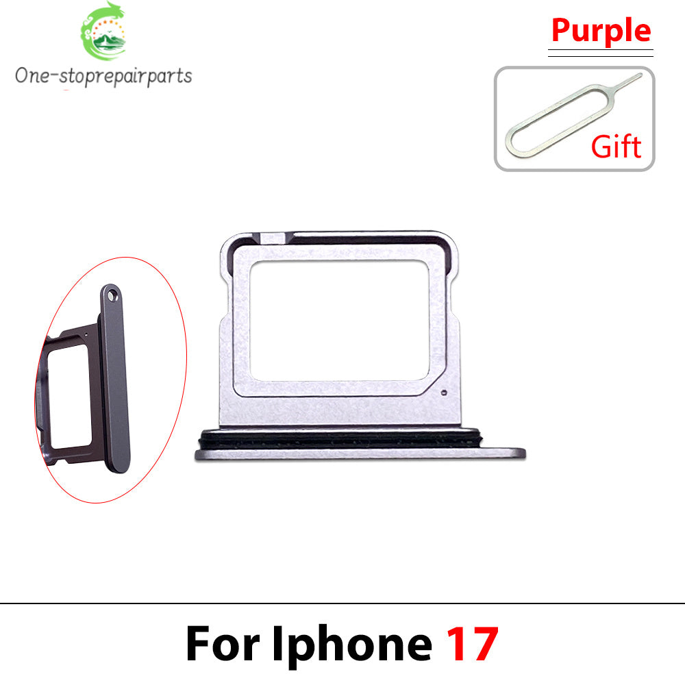 New For iPhone 17 Pro Max Micro Nano Dual SIM Card Holder Tray Slot Holder Adapter Socket iPhone phone repair parts