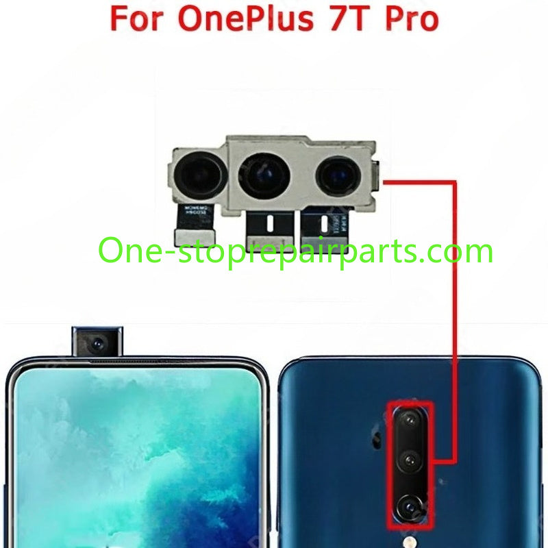 Big Facing Selfie Front Backside Camera Module For Oneplus 7 Pro 1+ 7T 5G One Plus Back View Rear Camera Spare Parts Flex Cable OnePlus phone repair parts