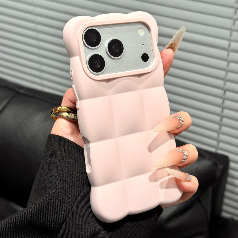 Black three-dimensional cloud shell is suitable for iPhone 18/17promax mobile phone case iPhone15PRO personality 13pro/iPhone 14promax soft set cartoon all-inclusive case Phone accessories