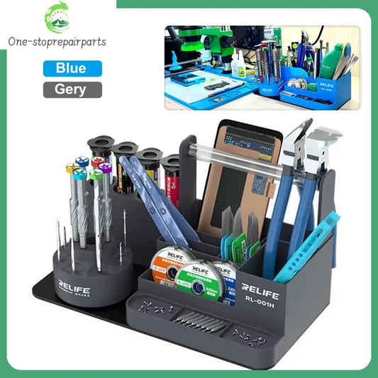 RELIFE RL-001H 360° Rotating Intelligent Repair Storage Rack Multiple Partitions Large-capacity for Macbook Mobile Phone Repair Professional Repair Tools
