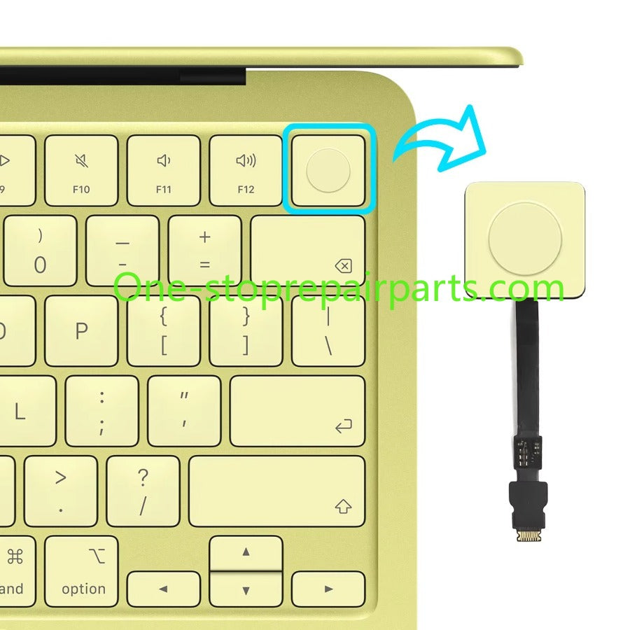 Laptop A3404 Power on/off Button Touch ID Fingerprint Board w/ Flex Cable for Macbook Neo 13" A18 Pro Silver Citrus Indigo Blush Macbook repair parts
