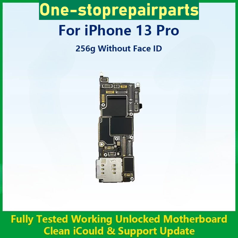 Fully Tested Authentic Motherboard For iPhone 13 Pro 128g/256g/512g Unlocked Mainboard With Face ID Cleaned iCloud Fast Shipping iPhone phone repair parts