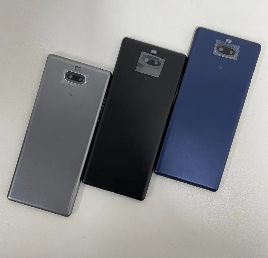 Original 6.0" For Sony Xperia 10 Back Battery Cover Glass Housing Rear Door Case Parts With Camera Lens Replacement Sony phone repair parts