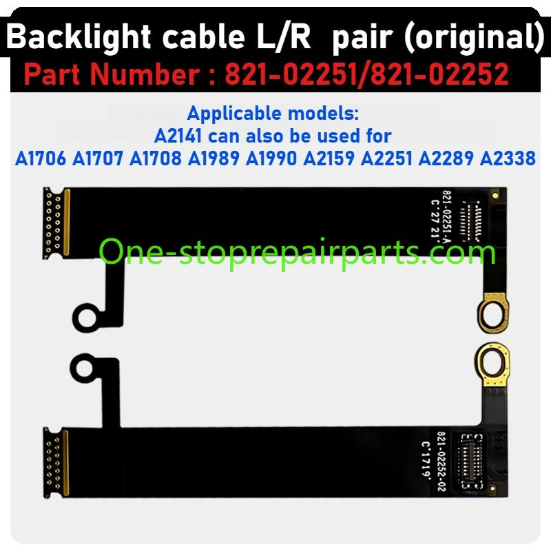 MacBook lcd display backlight flex cable For A1706 1707 A1708 1990 1989 2251 2141 2159 2337 A2338 A2485 A2780 A2991 A2442 A2779 A2918 A2992 821-00602 821-01270 821-01317 821-01228 821-02251 821-03777 821-03044 camera ribbon cable Macbook repair parts
