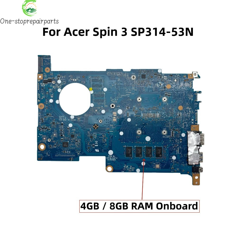DL4FA For Acer Spin 3 SP314-53N Laptop Motherboard With i3-8145U i5-8265U i7-8565U CPU UMA 4GB/8GB-RAM NBHD411004 NBHD411003 Acer laptop repair parts