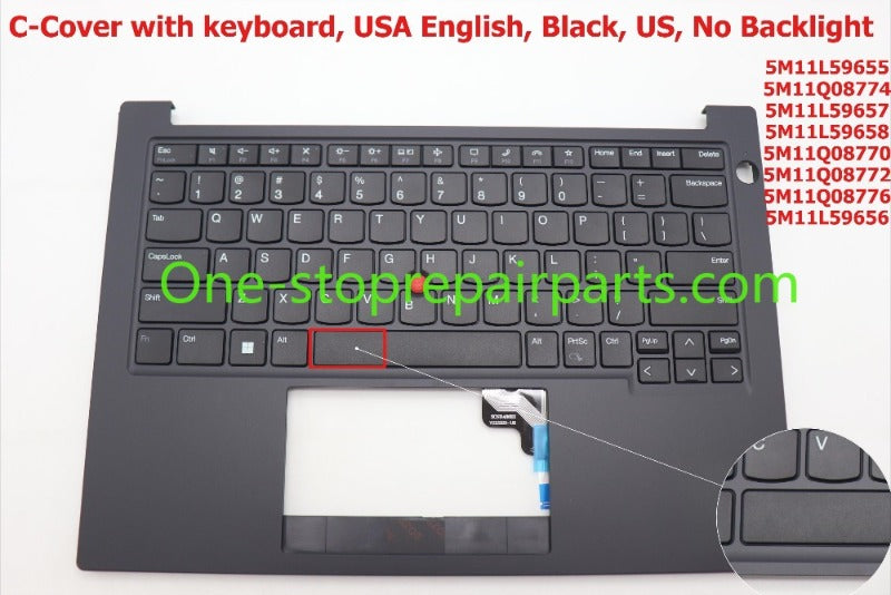 Upper case for Lenovo Thinkpad E14 Gen5 topcase palmrest keyboard 5M11L59655 5M11Q08774 5M11L59657 5M11L59795 5M11L59796 5M11L59797