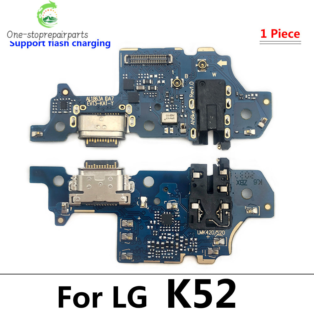 New USB Charging Port Board Flex Cable Connector For LG K8 Plus K22 K41S K42 K51 K50S K51S K52 K61 Microphone Module   LG phone repair parts
