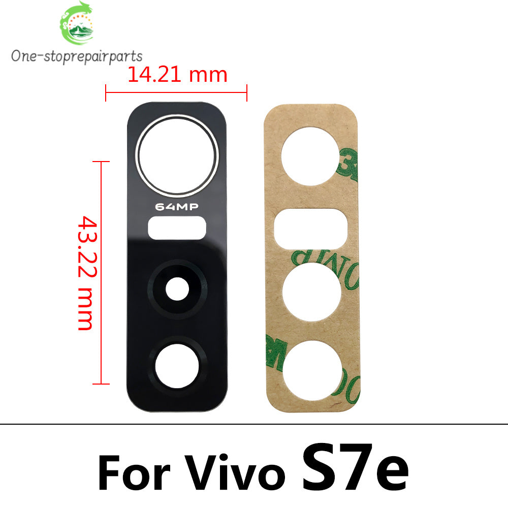 10Pcs/Lot, Back Rear Camera Glass Lens With Adhesive For Vivo IQOO 3 U3 Z1 S7 S9 S9e V17 X21 X50 Y9S Y20 Y31 Y51 Y51S Y73S Y93S Vivo phone repair parts
