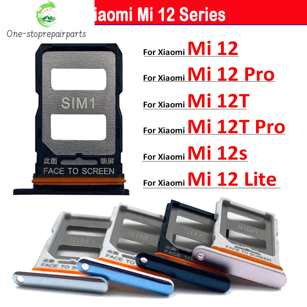 New For Xiaomi Mi 12 12T Pro 12 Lite 12s SIM Card Slot SD Card Tray Holder Adapter Replacement Parts  Xiaomi  Xiao mi phone repair parts