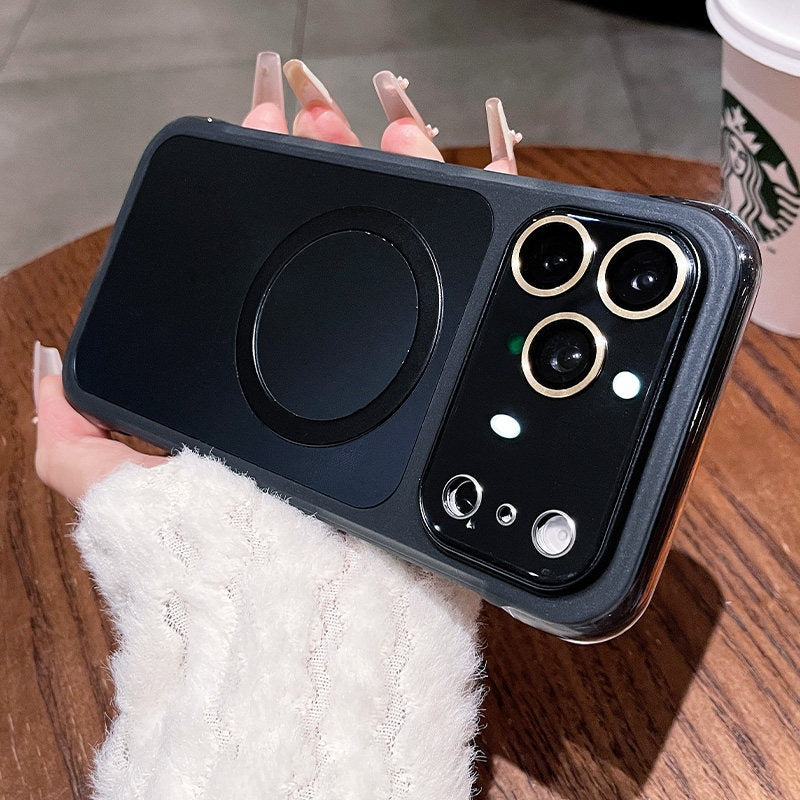 Airbag anti-drop magnetic suction for iPhone 17promax mobile phone case The new iPhone16 seconds becomes larger Windows with lens film Magnetic suction protective case 16pro Airbag anti-drop case Phone accessories