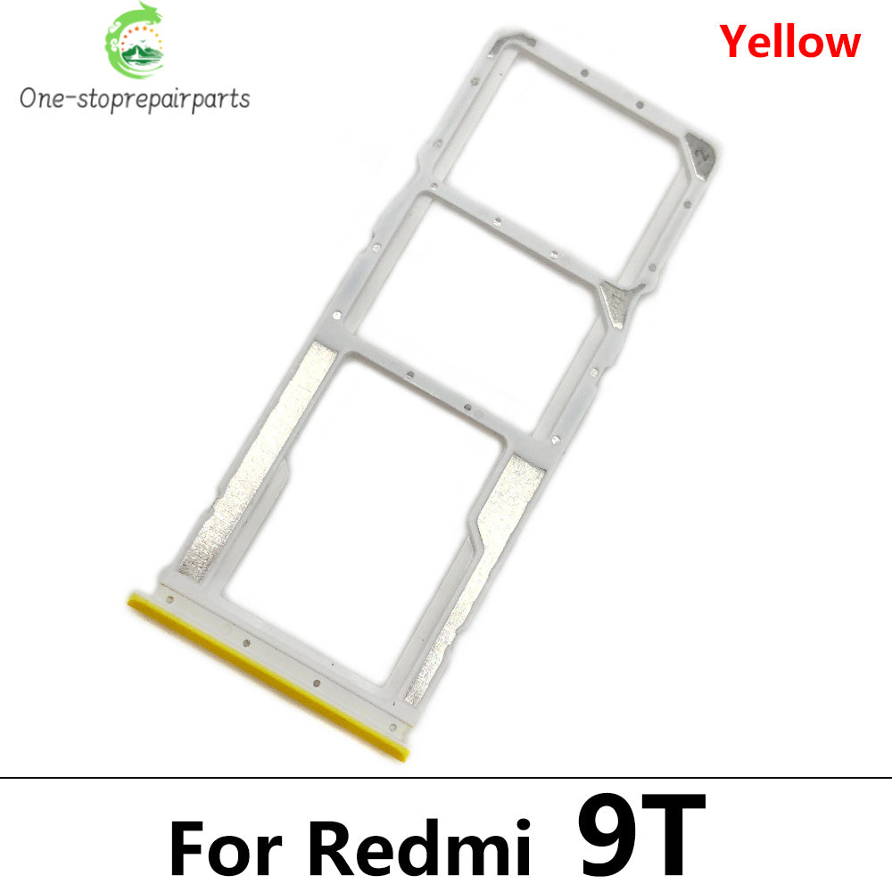10Pcs/Lot, SIM Card Tray Slot Holder For Xiaomi Redmi 9 9A 9C 9T Replacement Parts Black Blue Green Yellow Orange  Xiaomi  Xiao mi phone repair parts