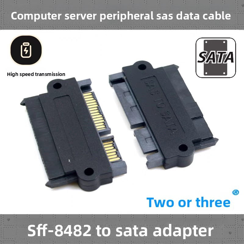 6Gbps SATA 22P SAS SFF-8482 22 Pin to 7 Pin +15 Pin SATA Hard Disk Drive Raid Converter SATA 7+15 22P Data Transfer Computer SSD Adapter repair tools