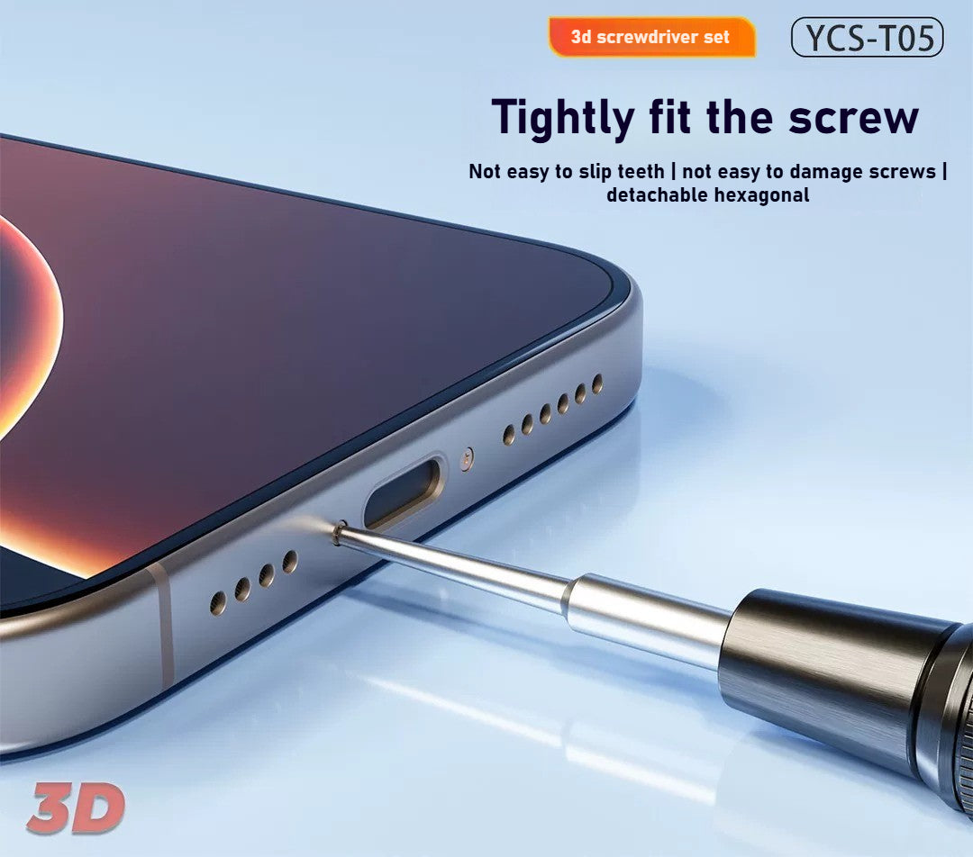 Special hard, precision stepless bearing mobile phone repair 3D screwdriver YCS-T05 Repair tools