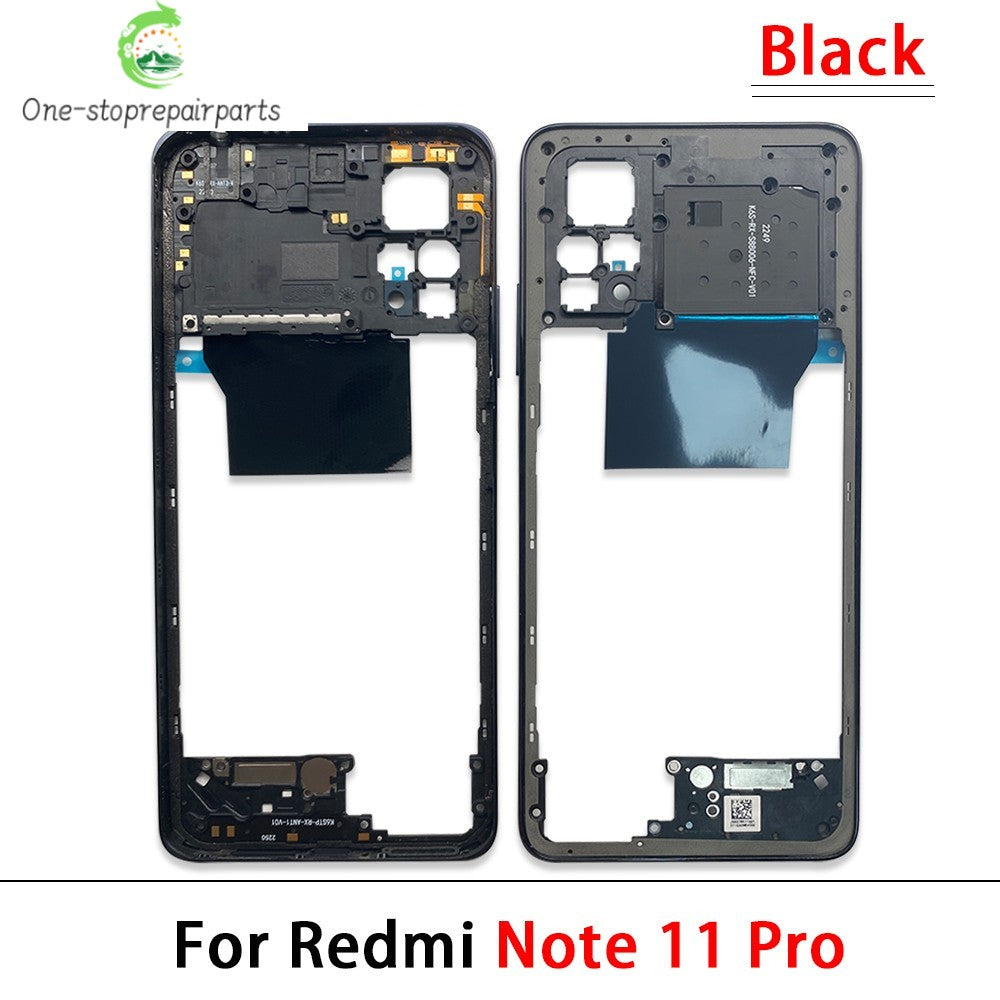 For Xiaomi Redmi Note 11 4G / Note 11s / Note 11 Pro 5G Middle Frame Bezel Middle Plate Replacement Parts Black / Blue  Xiaomi  Xiao mi phone repair parts