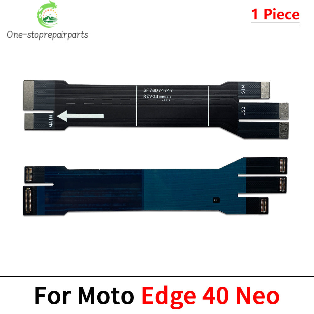 For Motorola Moto Edge 20 30 40 X30 Pro Neo Fusion Lite Ultra Plus Sim Card Reader Holder Connector Main Mainboard Flex Cable Motorola phone repair parts