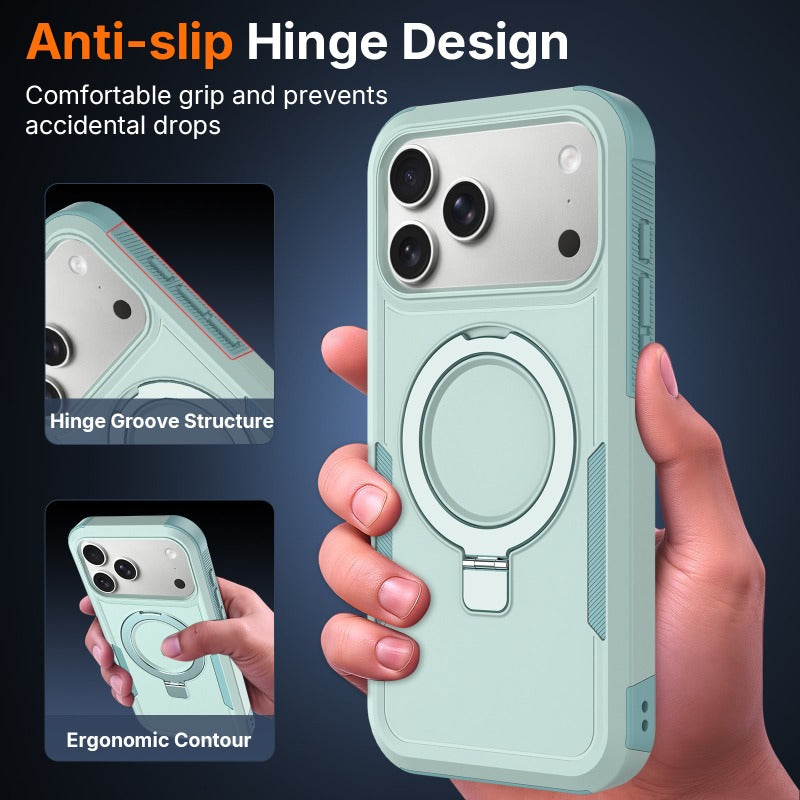 New magnetic bracket mobile phone case for iPhone iphone18promax mobile phone case 16/17 anti-drop advanced 15 bracket 14Pro mech hard case Phone accessories