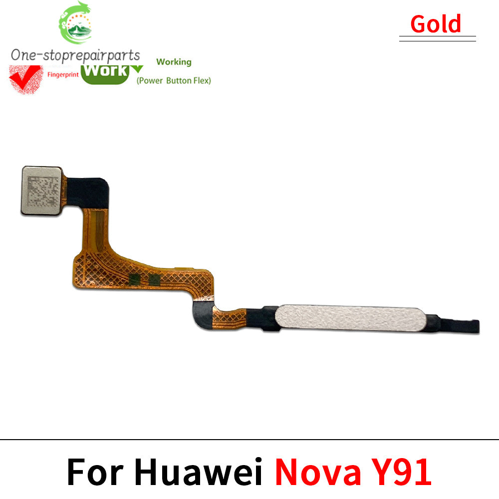 New For Huawei Nova Y60 Y61 Y90 Y91 Fingerprint Sensor Home Return Key Menu Button Flex Ribbon Cable Huawei phone repair parts