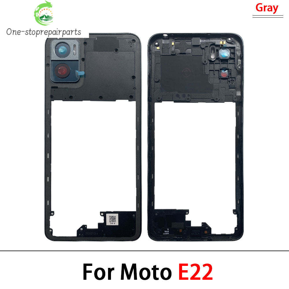 New Middle Frame Cover For Motorola For Motorola Moto E22 E32 E13 E22i Edge 20 Lite Middle Housing with Lens Frame Parts Motorola phone repair parts