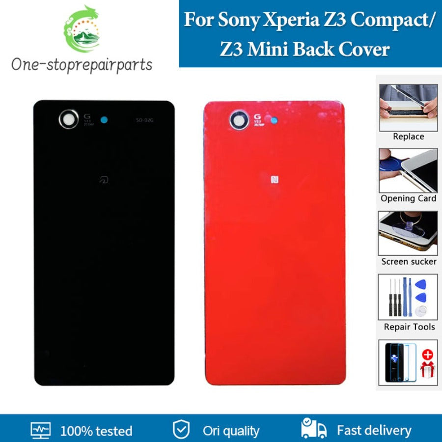 Original Back Battery Cover For Sony Xperia Z3 Mini/Compact Back Cover D5803 D5833 SO-02G Back Door Rear Case Replacement Parts Sony phone repair parts