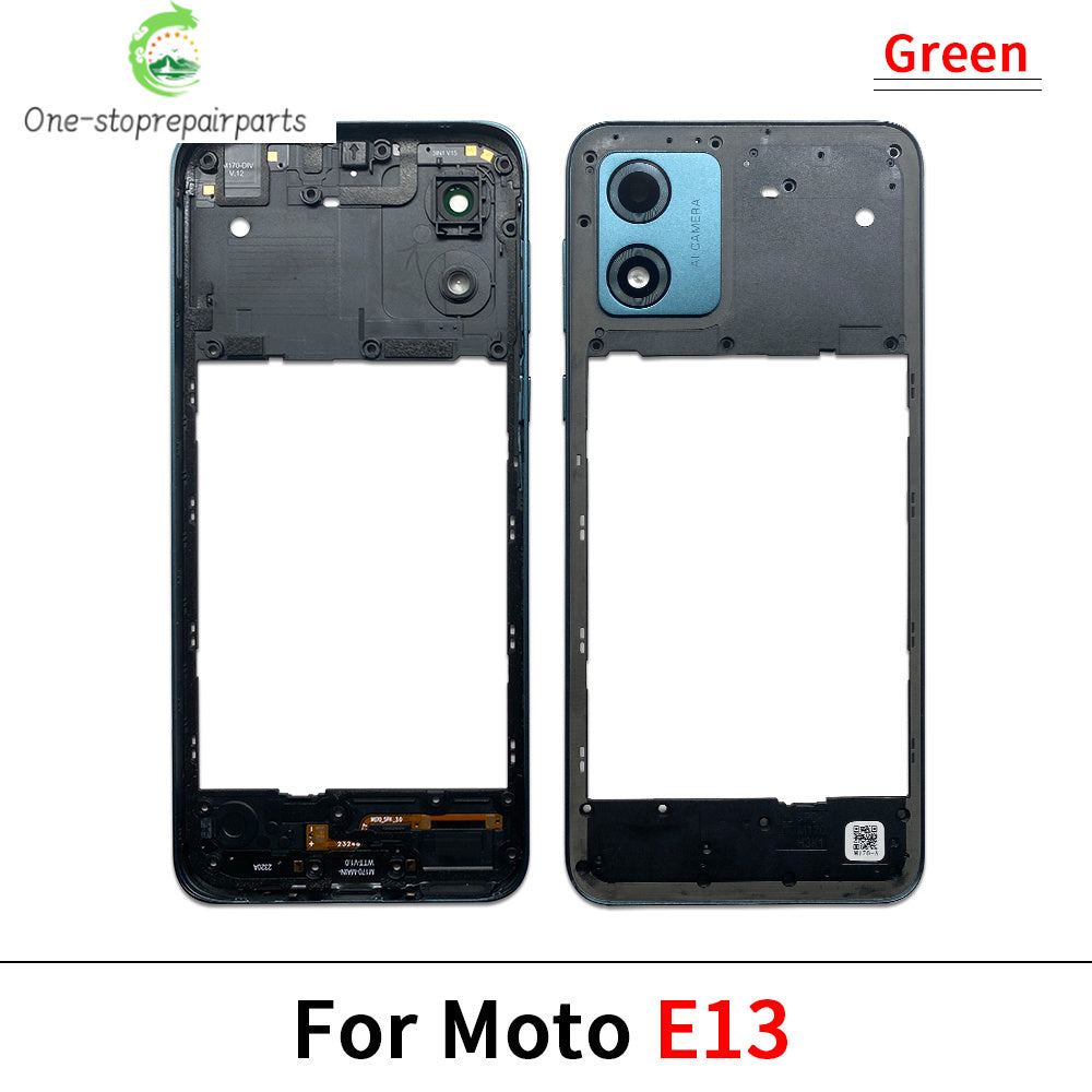 New Middle Frame Cover For Motorola For Motorola Moto E22 E32 E13 E22i Edge 20 Lite Middle Housing with Lens Frame Parts Motorola phone repair parts