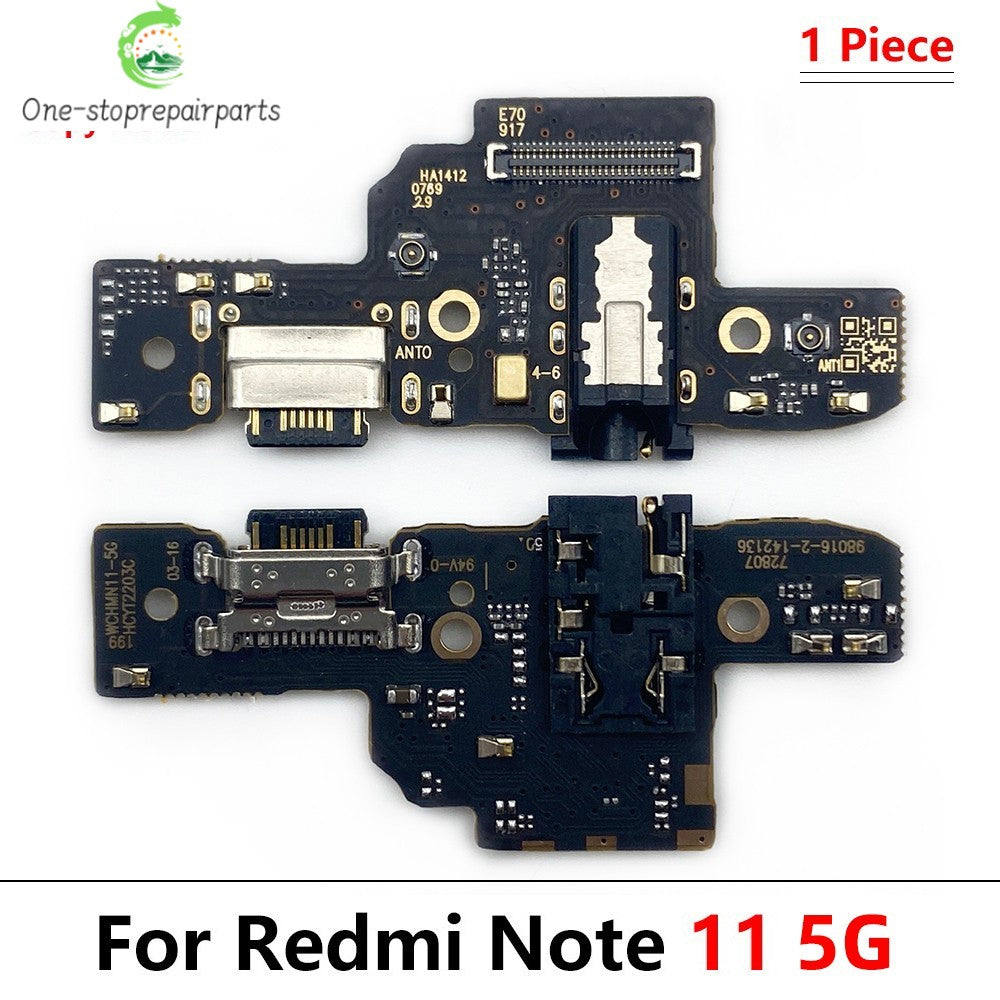 USB Charging Port Microphone Dock Connector Board Flex Cable For Xiaomi Redmi Note 7 8 8T 9 9s 10 11 Pro 5G  Xiaomi  Xiao mi phone repair parts