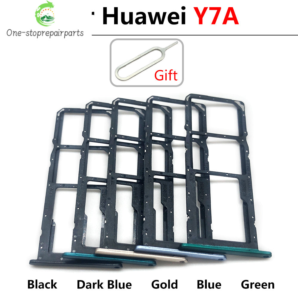 New For Huawei Y6S Y7A Y9S Micro Nano SIM Card Holder Tray Slot Holder Adapter Socket Huawei phone repair parts