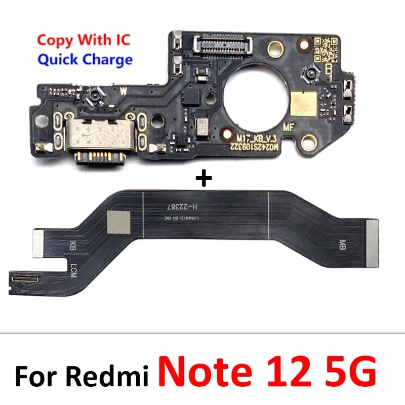 New USB Charger Charging Board Dock Port Connector Main Flex Cable For Xiaomi Redmi Note 10 10s 11 11s 12 12s 13 Pro Plus 4G 5G Xiaomi  Xiao mi phone repair parts