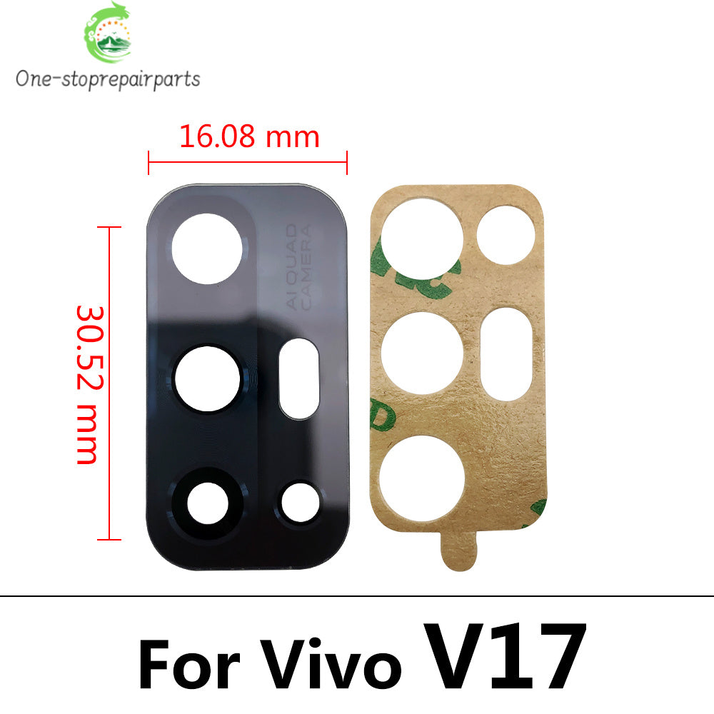10Pcs/Lot, Back Rear Camera Glass Lens With Adhesive For Vivo IQOO 3 U3 Z1 S7 S9 S9e V17 X21 X50 Y9S Y20 Y31 Y51 Y51S Y73S Y93S Vivo phone repair parts
