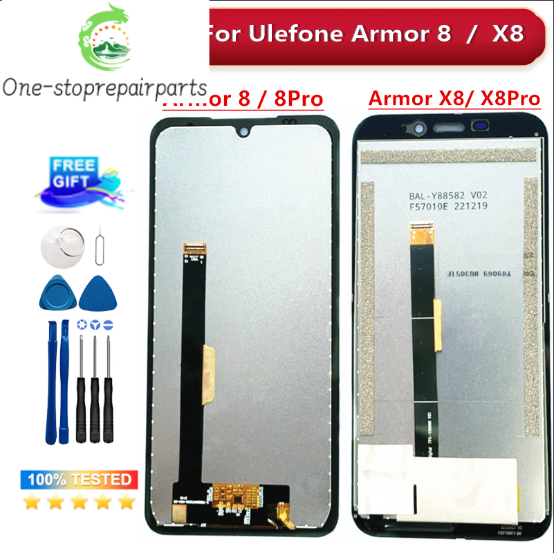 Original For Ulefone Armor X8 Armor8 LCD Display + Touch Screen Digitizer Assembly Armor 8 Pro Accessories + Tools Other brand Phone repair parts