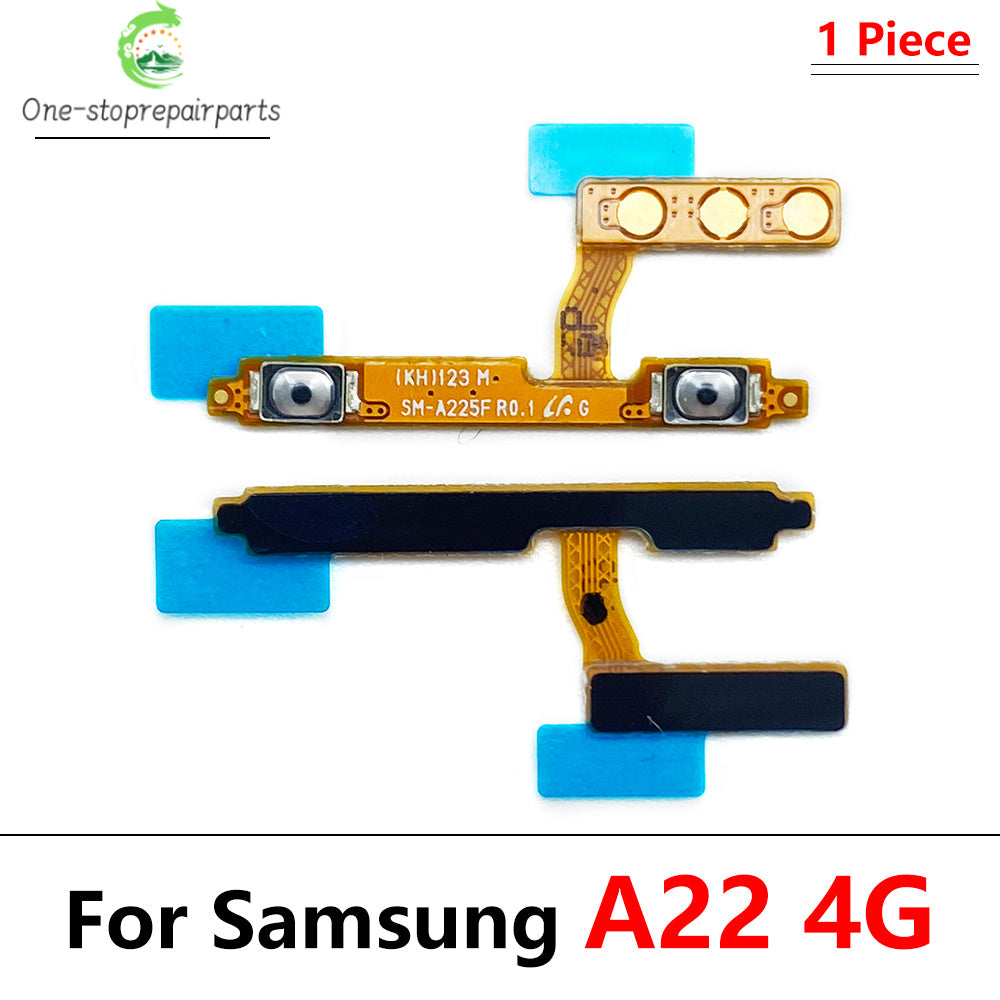 50Pcs, Power On Off Volume Side Button Key Flex Cable For Samsung A02 A02S A22 A32 A52 A72 A03s A03 A04 A04s A33 A53 A73 5G 4G Samsung phone repair parts