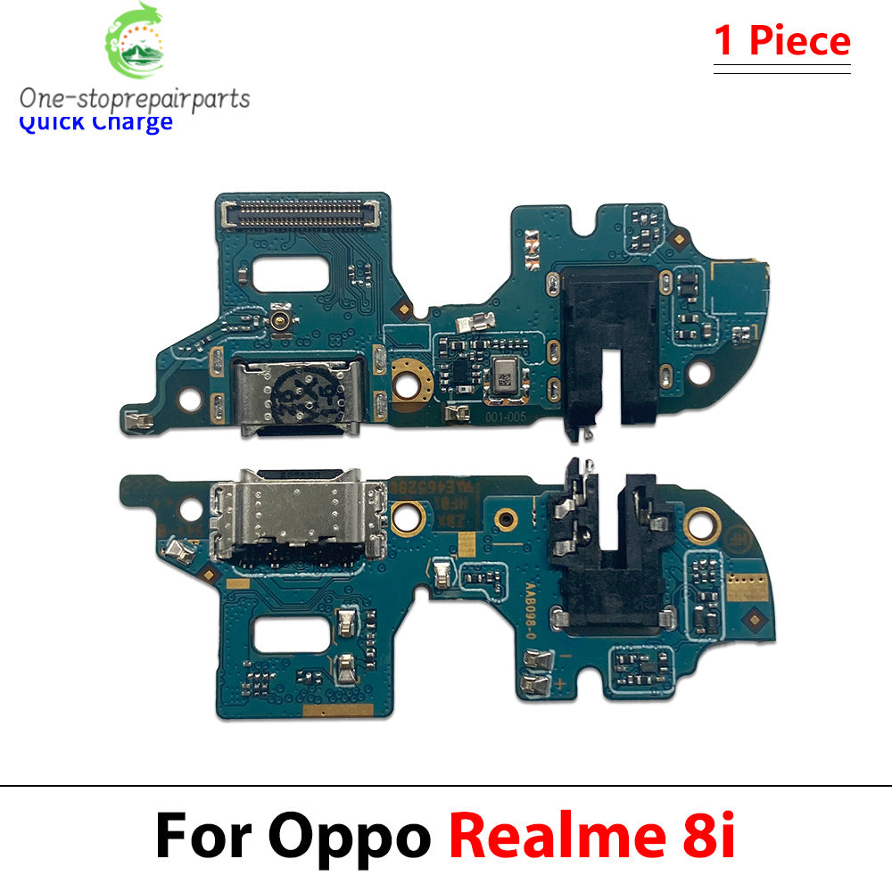 10Pcs, USB Charging Port Microphone Dock Connector Board Flex Cable For OPPO Realme 8 8i 10 11 12 14 Pro Plus Note 50 60 4G 5G Realme phone repair parts