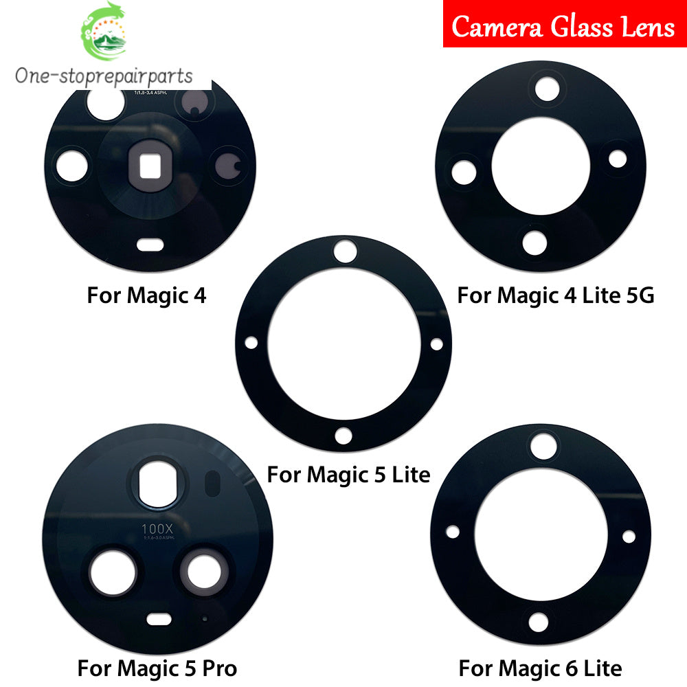 New Camera Glass For Huawei Honor Magic 4 5 6 Lite Pro 5G Rear Back Camera Glass Lens With Adhesive Huawei phone repair parts