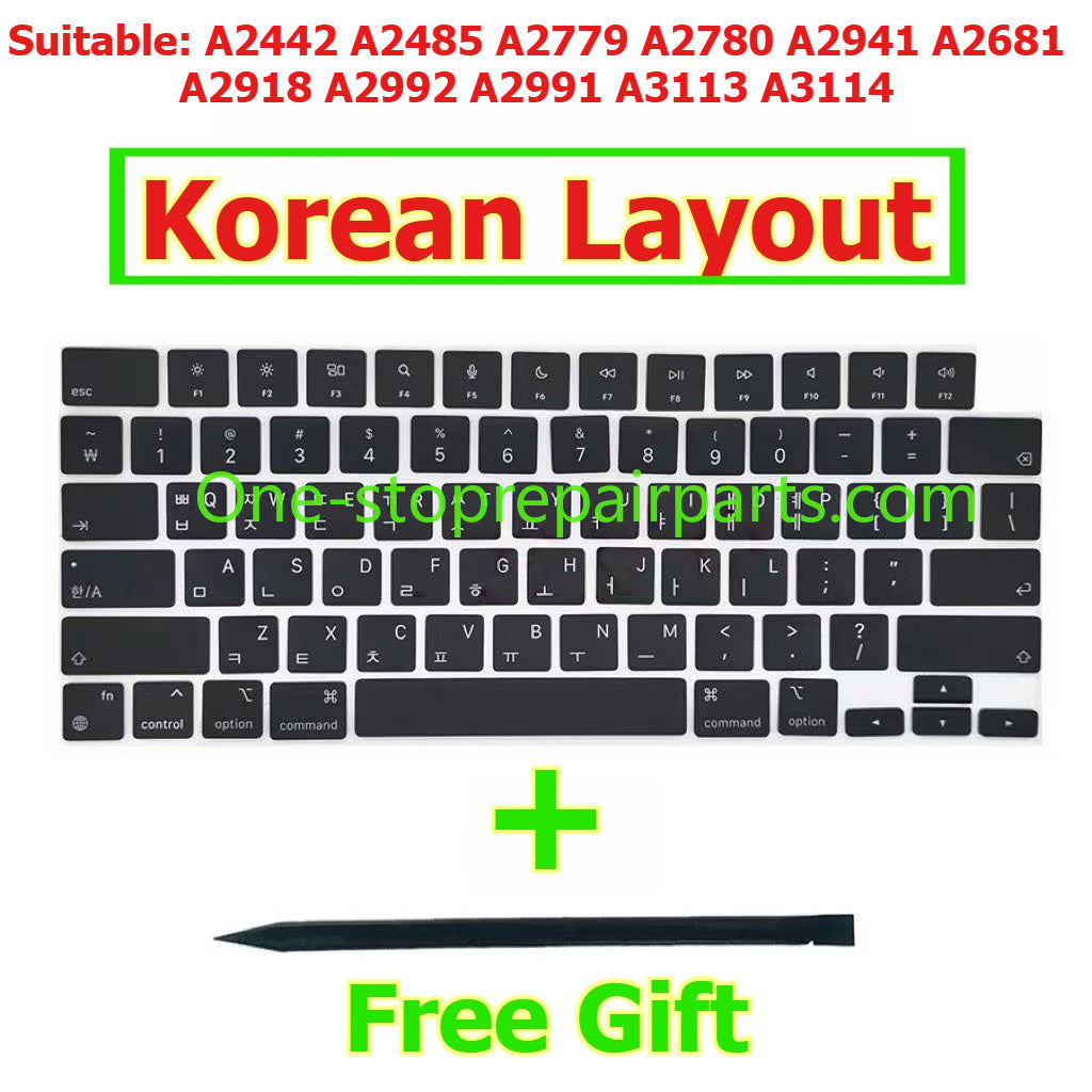 Keycap Key Cap keycaps A2442 A2485 A2779 A2780 A2941 A2681 A2918 A2992 A2991 A3113 A3114 for Macbook 14" 16 13 keyboard repair