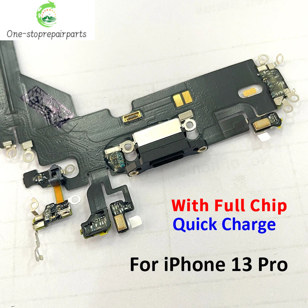 New For iPhone 13 Pro 13Pro Max Mini USB Port Charger Dock Plug Connector Charging Board FLex Cable Mic Microphone Board iPhone phone repair parts
