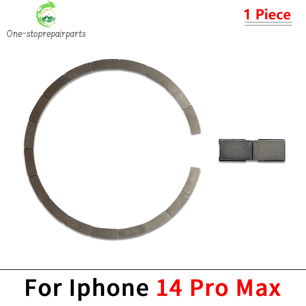 2Pcs, New Magnetic Metal Ring For iPhone 12 13 14 Pro Max Mini Plus Back Housing Glass Wireless Charging Magnet Repair iPhone phone repair parts