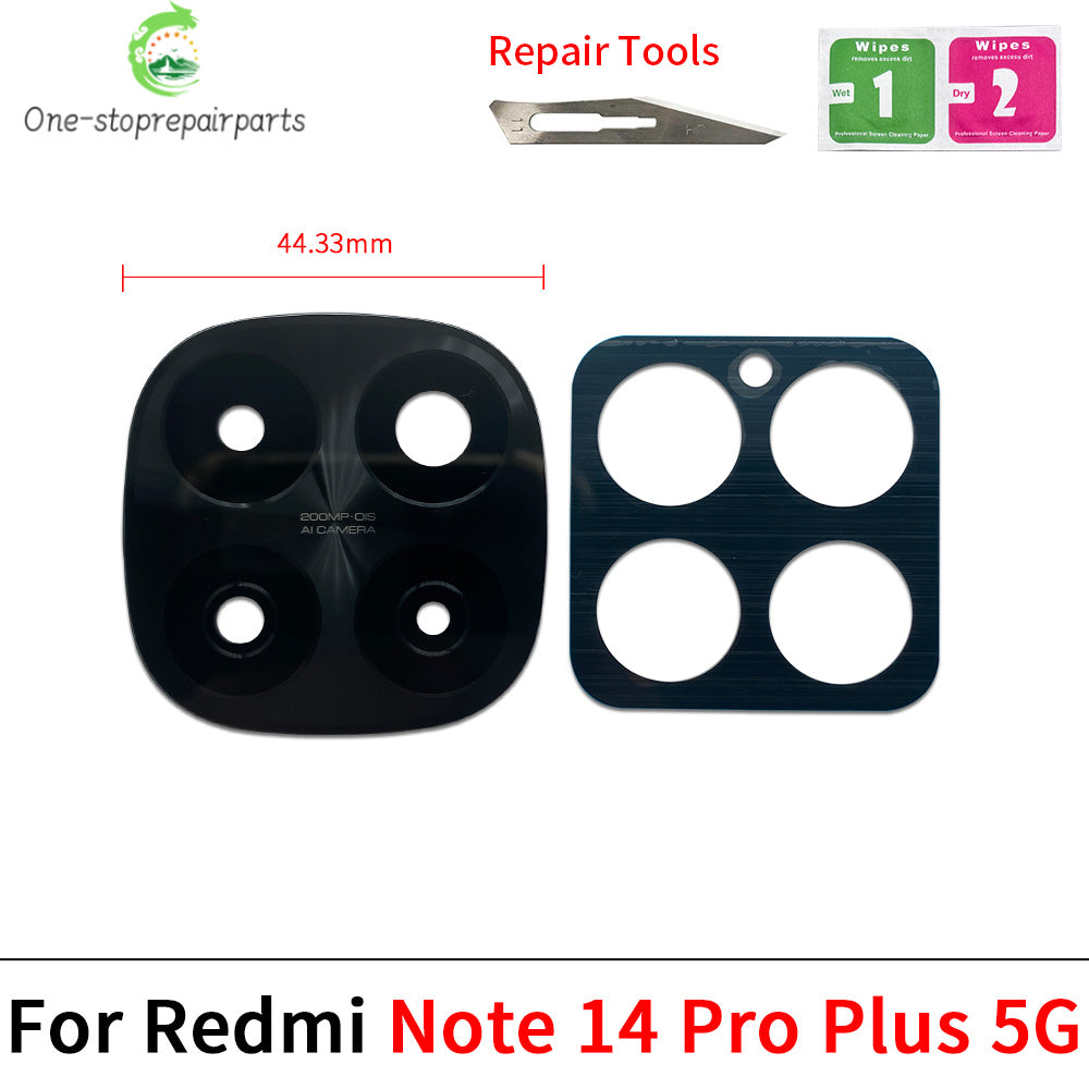 Rear Back Camera Glass Lens For Xiaomi Redmi Note 14 15 Pro Plus 4G 5G With Adhesive Sticker  Xiaomi  Xiao mi phone repair parts