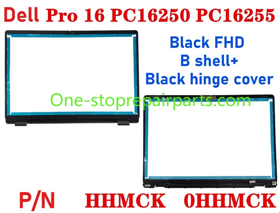 Cover case for Dell Pro 16 PC16250 PC16255 0D45TN 04TV1R 0FJ6FY 02XHM1 099TK0 02882N 0HNP7J 02XHM1 0GJX2F 0C8CKC 0964DF 0DR9PF 0HHMCK 0F9V30 0388WT 0H3K5C 0HR42X 01378G Lcd back housing bezel palmrest bottom lower cover hinge Dell laptop repair parts